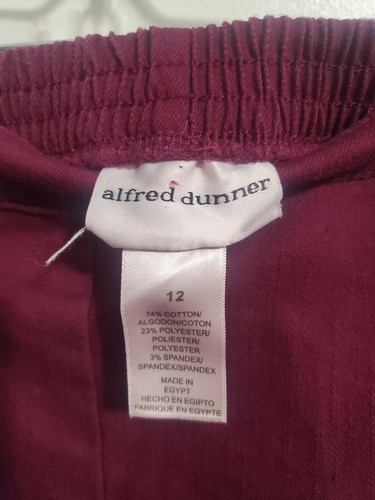 Alfred Dunner Womens Pants 12 Purple Pockets Pull On Elastic Waist Dress Work - Picture 3 of 4