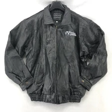 Whitetails Unlimited Navarre Leather Jacket Mens Size XL Italian Stone Coat