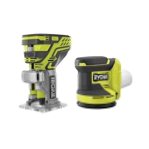 Ryobi ONE+ 18V Cordless 2-Tool Combo Kit with Compact Router and 5 in. Random Orbit Sander