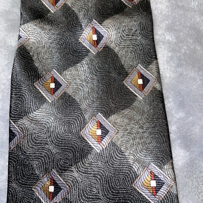 Monterey Bay by J.Blades & Co. Mens 100% Silk Neck Tie Geometric Pattern 58x3.7