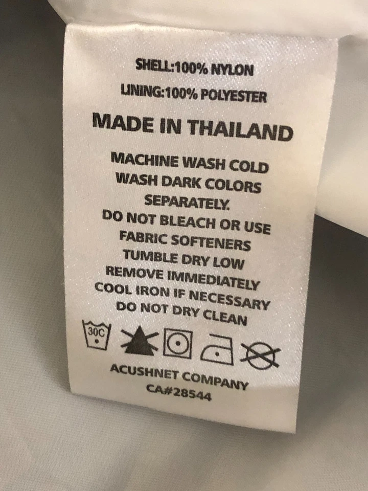 FootJoy Golf Mens Windbreaker Jacket Black And White Large - Image 3 of 4