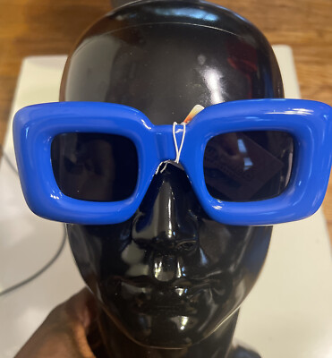 Square Ballon Retro Sunglasses Bubble Trendy Vintage Blue  display picture 2