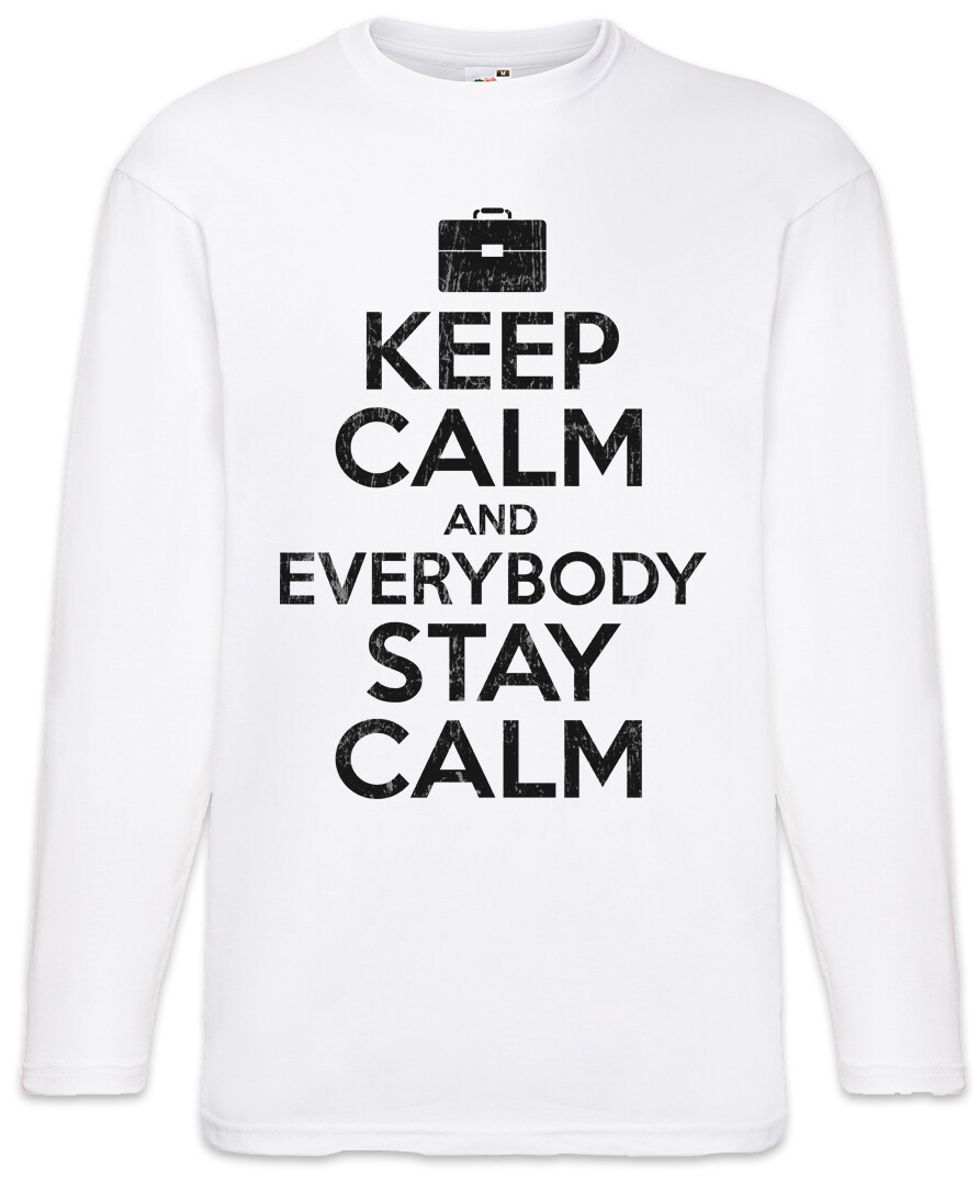 ALTRA T shirt manica lunga uomo Keep Calm And Everybody Stay Calm divertente
