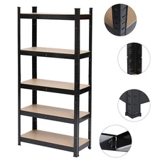 5-Tier Heavy Duty Metal Shelving Unit Garage Shelves Utility Rack Adjustable