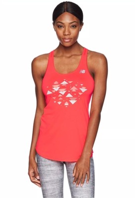 NWT New Balance Women's Printed Active Yoga Tank Top 2XL Coral  Drifit