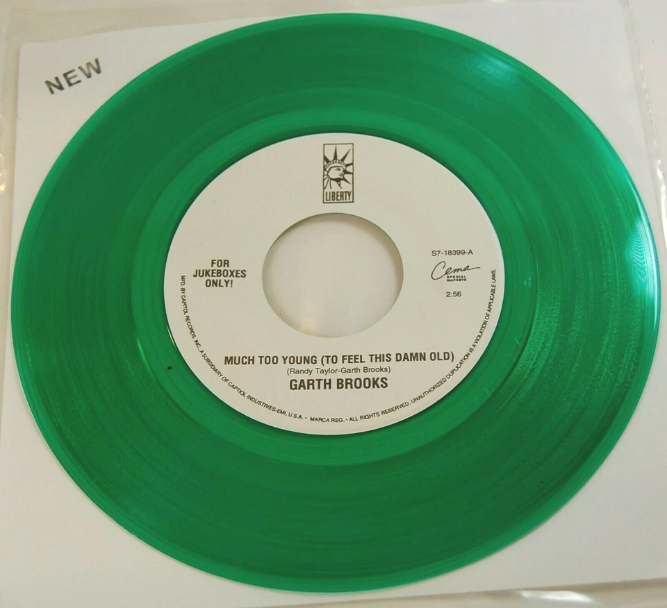 Garth Brooks Much Too Young To Feel This Damn Old / Rodeo 45 MINT UNPLAYED 1991 - Image 2 of 4