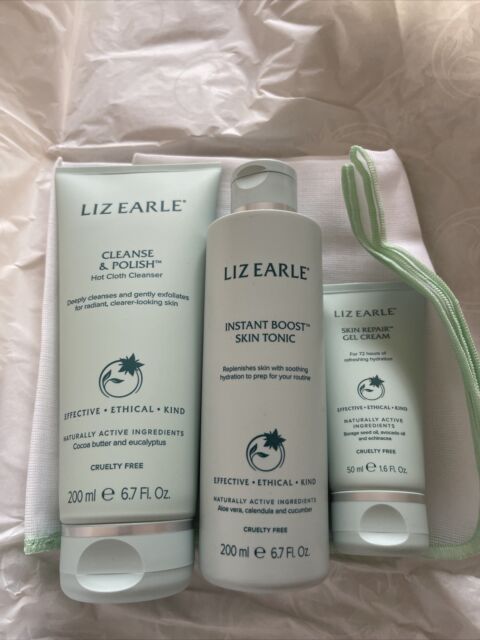 liz earle daily routine set brand new in box - Cleanser Tonic Gel Repair Cream