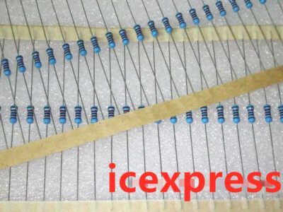 100pcs 1/4W 1R~1M 1% Metal film resistor 10R 100R 220R 1K 1K5 2.2K 4.7K 0.25W