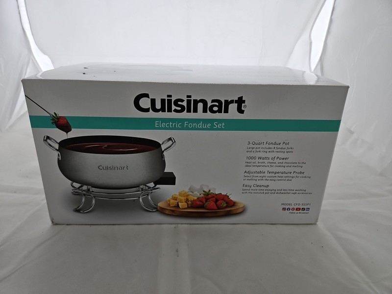 *NEW* Cuisinart CFO-3SSP1 Electric Fondue Set 3qt Stainless Steel 1000W *NEW*