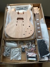 DIY Full Set Kits Unfinished SG Electric Guitar Rosewood Fingerboard Ship US