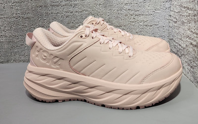 Hoka One One Bondi Sr Women's Size Us 9 Peach Whip Leather Lace Up Sneaker Shoes