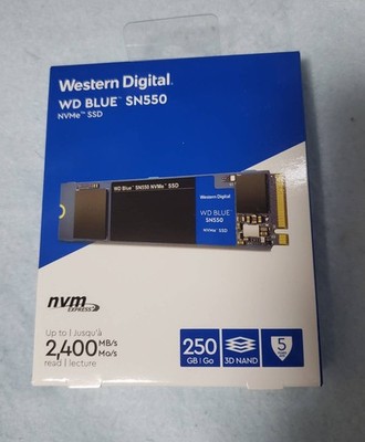 Brand new box Western Digital WD Blue SN550 250GB NVMe Internal SSD(WDS250G2B0C)