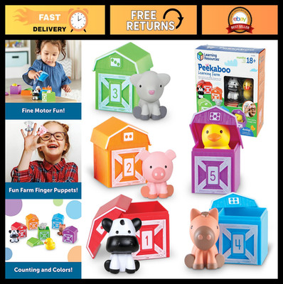 Toddler Learning Farm Set - 10 Pieces, Counting & Sorting Toys, Farm Animal Fun,