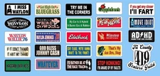 New 1:10 scale Funny RC bumper stickers for trucks, drift cars, and crawlers