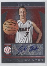2013-14 Totally Certified Signatures Red 8/99 Justin Hamilton #233 Auto 0c2
