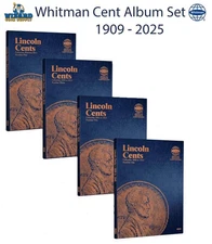 Whitman Lincoln Cents Coin Folder Set 1909 2025 Vol 1- 4 Penny Album Collection