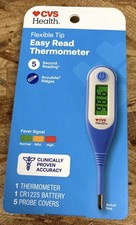 CVS Health Flexible Tip Digital Thermometer 5 Second Reading Memory Recall