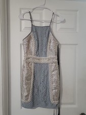 Pretty Little Things High Neck Jacquerd Lace Mini Dress Size 0
