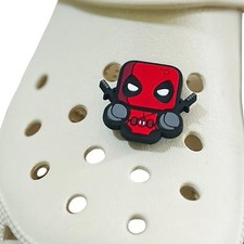 Croc Jibbitz  Deadpool Marvel Croc Charm  Cute Chibi Comic Book Style