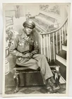 1940s Handsome Black Soldier WW2 Uniform Medals Service Stripes Portrait Photo