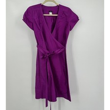 J Crew Womens Silk Wrap Dress Size 2 Capsule Romantic Resort Purple