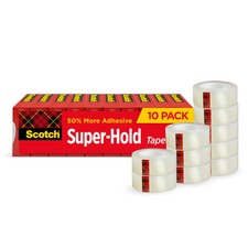 Scotch Super Hold Transparent Tape 10 Rolls Clear Strong Bond Easy Application