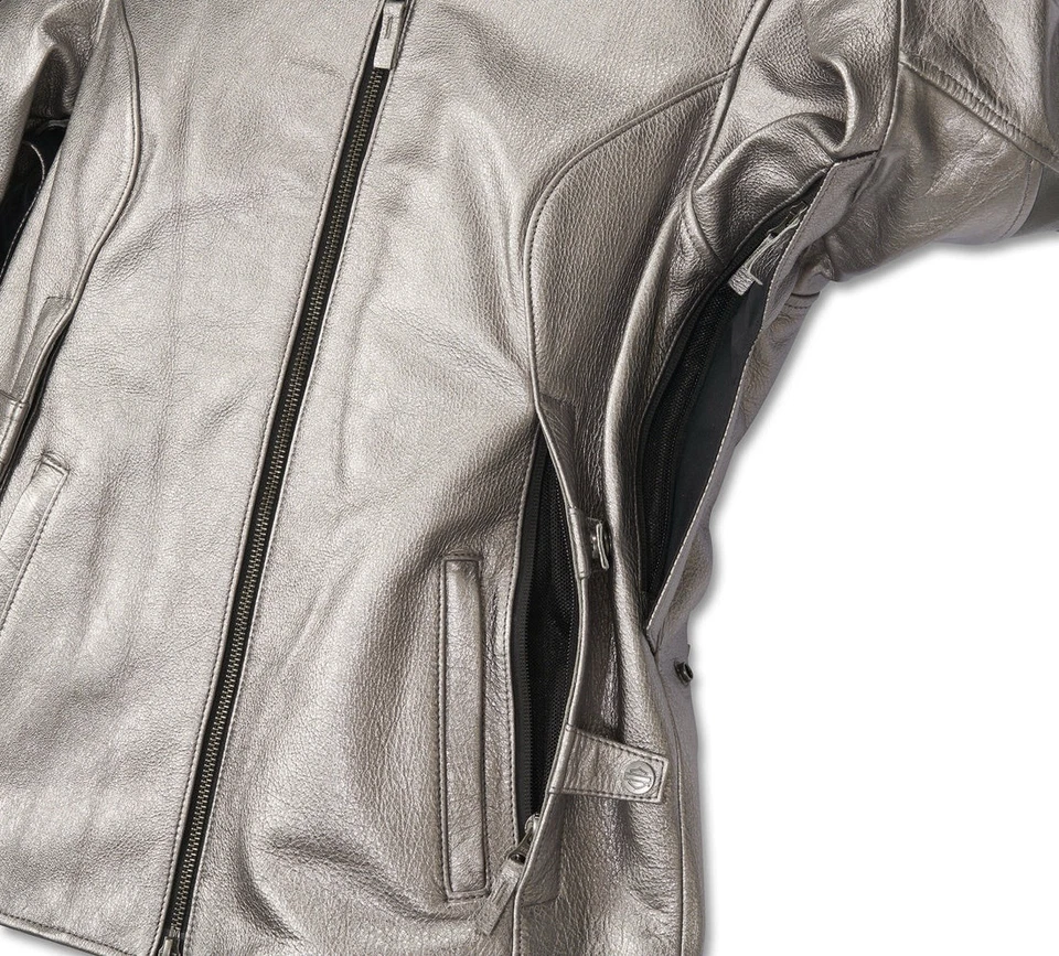 Chaqueta de cuero pequeña Harley-Davidson Paradigm Triple Vent System 2.0 para mujer Foto 3 de 4