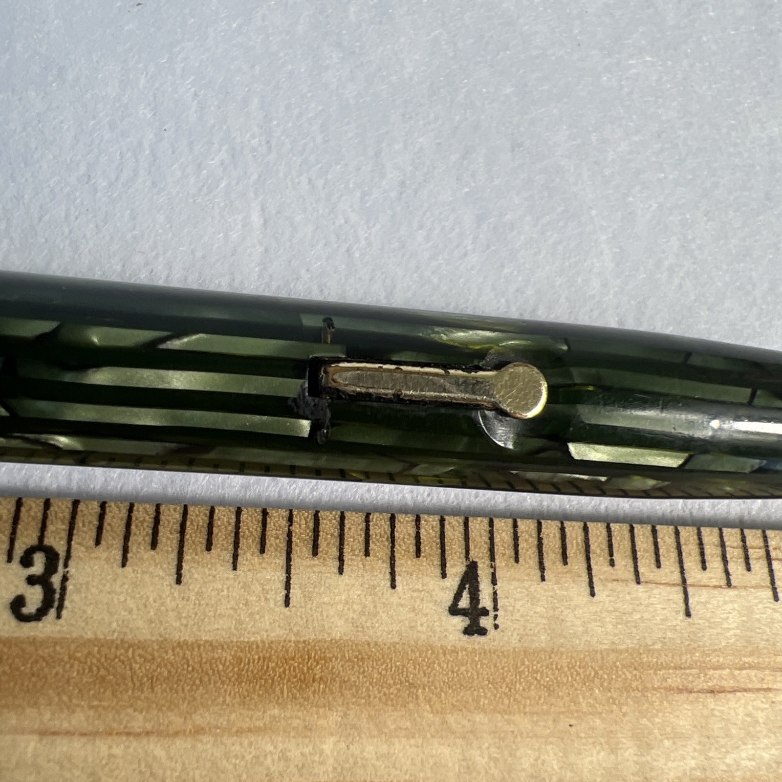 Vintage Conklin Fountain Pen With 14k Gold Point Nib Toledo Green ESTATE FIND