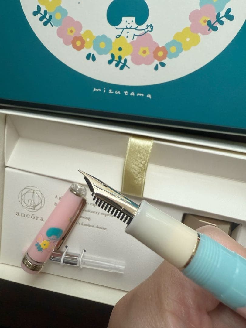 ancora mizutama limited set F fine point fountain pen ohanabatake
