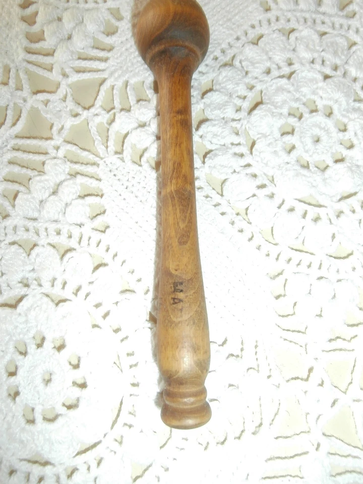 Mostaza de madera torneada primitiva antigua ~ sal ~ cuchara de especias ~ hecha en Francia Foto 3 de 3