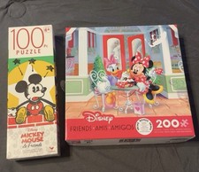 Lot Of 2 Disney Jigsaw Puzzles Minnie Mouse Ceaco Mickey Mouse Cardinal COMPLETE