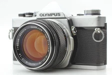 [Near MINT] OLYMPUS OM-1 SLR Film Black + F.Zuiko Auto-S 50mm f1.8 Lens JAPAN