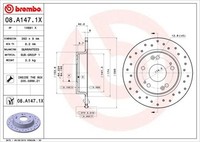 Pack Von 2 - Bremsscheibe 08.A147.1X Brembo FüR Honda