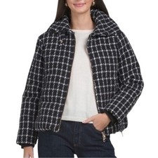 Jason Wu Luxe black and white tweed puffer Black and White Jacket size small NWT