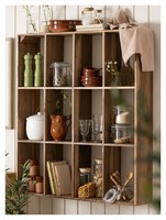 Wandregal Regal 12 FäCher Braun Holz Unika Vintage Alt Ib Laursen 21025-30