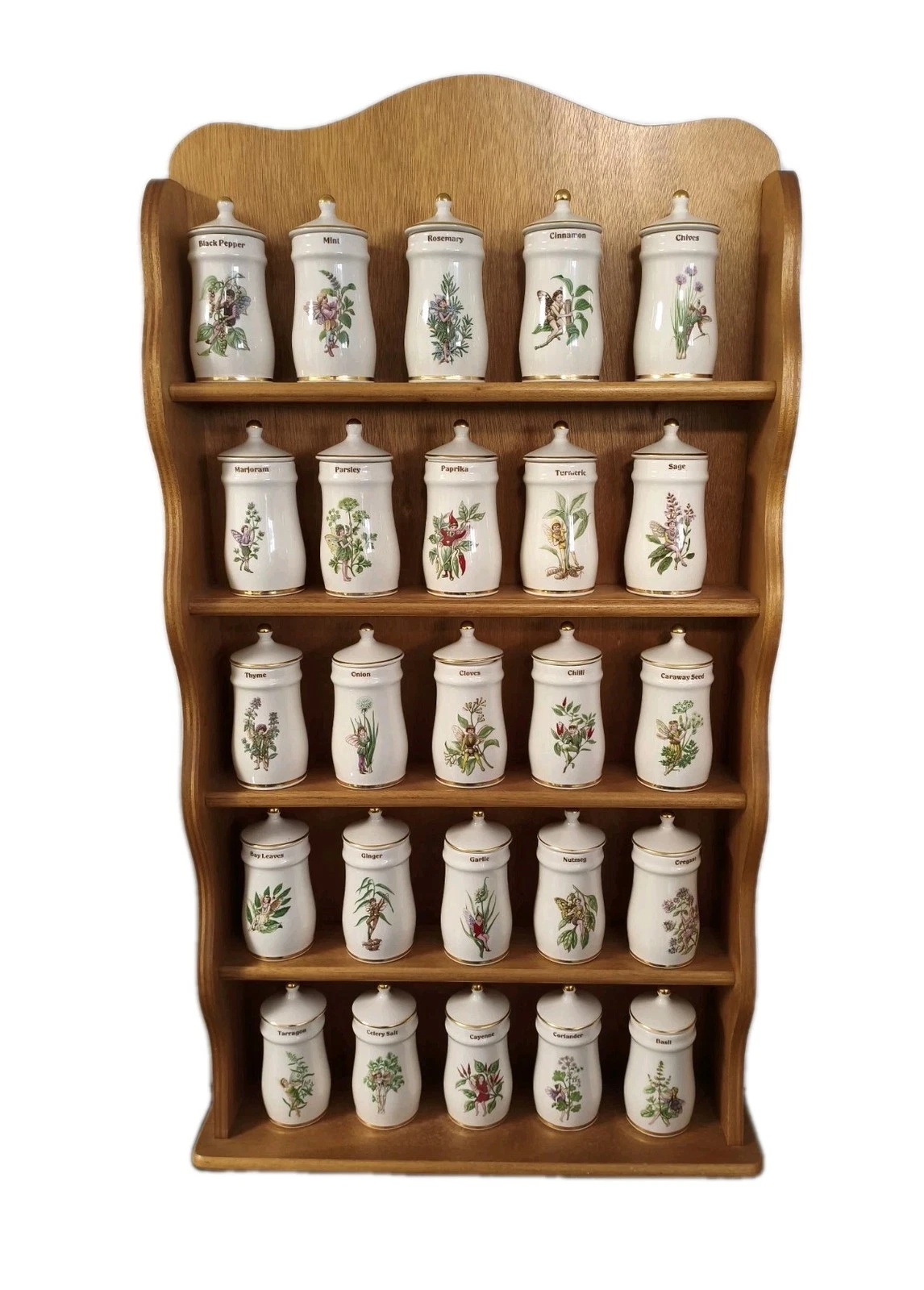 FLOWER FAIRY SPICE JARS Original Full Set of 25 with DISPLAY RACK vintage 1989
Opens in a new window