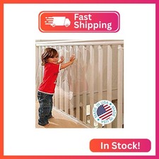 KidKusion Indoor/Outdoor Banister Guard, Clear, 10'