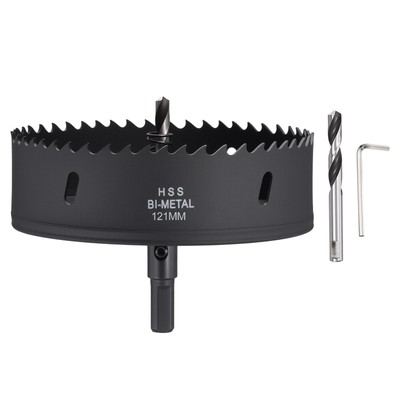 How Saw Kit 4-3/4'' Cutting Diameter Bi-Metal M42 High Speed Steel Black
