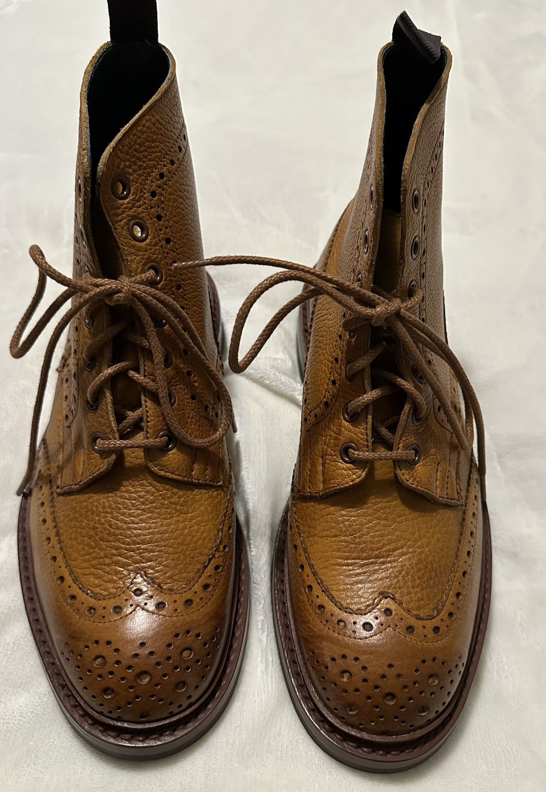 Trickers Stow Acorn Muflone Burnished Brogue Bocts UK 7.5 US 8.5