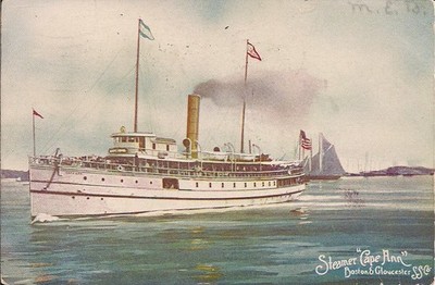 Gloucester MA Steamer ''Cape Ann'' 1907 Boston & Gloucester Steam Ship Co.