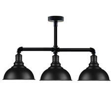 Industrial Steampunk 3 Way Pendant Light Ceiling Hanging Lamp Over Table UK