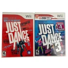 Just Dance & Just Dance 3 ( 2 x Nintendo Wii ) Complete with Manual s , Clean