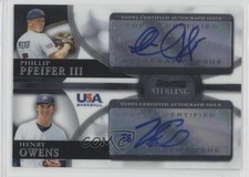 2010 Bowman Sterling USA Baseball Dual Phil Pfeifer Henry Owens #BSDA-2 Auto i6j
