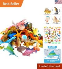 Fun 52-Piece Ocean Animal Toy Set for Children  Bath Play and Party Favors