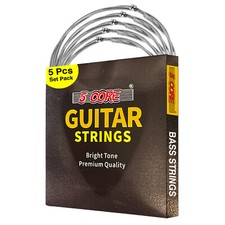 5 Core Bass Guitar Strings Extra Light Gauge Bright  Powerful Tone 5 String Set