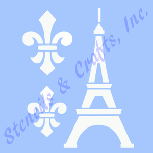 5 eiffel tower stencil fleur de lis template craft stencils