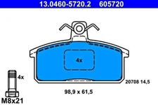 ATE Disc Brake Pad Set For SUZUKI Samurai 00000-A01225