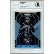 BJ Penn Signed 2023 Panini Prizm UFC Hall Monitors #8 BAS Slabbed MMA Auto