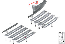 BMW 6 Gran Turismo G32 Einstiegsleiste hinten links 51477445211 NEU Original