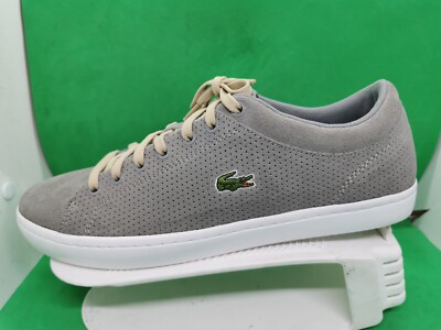 LACOSTE Men\'s  HYDEZ 119 1 P SMA Gray/Green Leather Shoes New No Box Lacoste Hydez 119 Mens Leather Classic Sneaker Casual White  main image 4